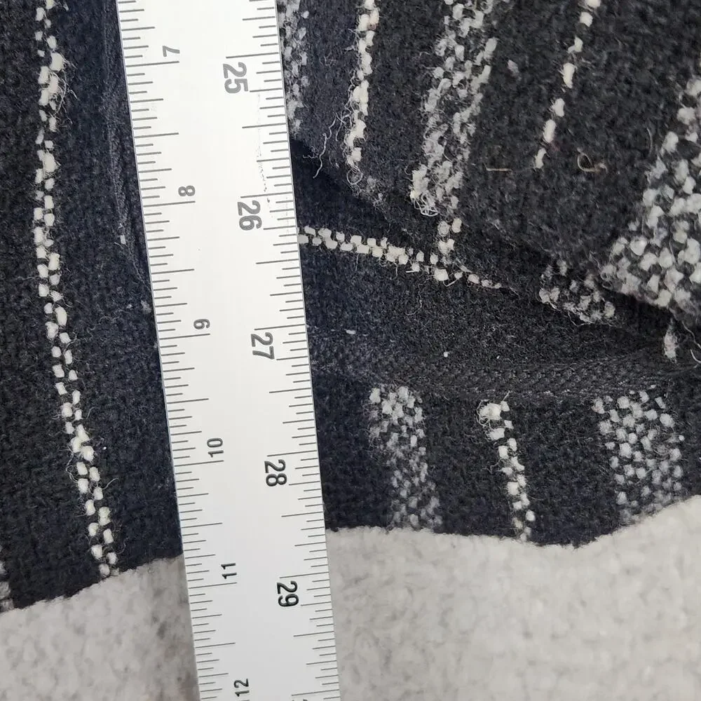 GAP Blazer Womens XL Black Wool Blend Hook and Eye Closure Pockets Academia